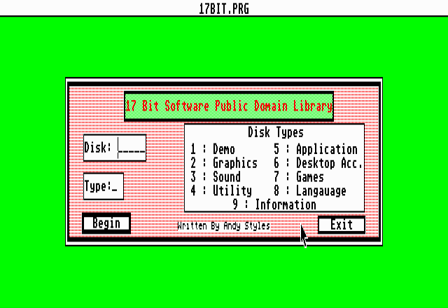 17 Bit Disk #6 atari screenshot